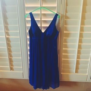 Jones New York cobalt blue chiffon dress